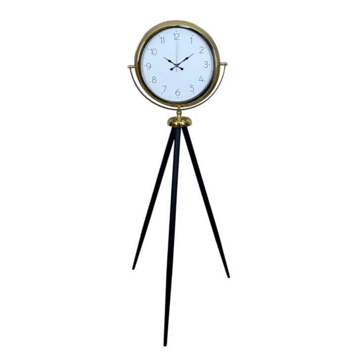 Mey İthalat® Gold Premium Dekoratif Tripod Ayaklı Saat