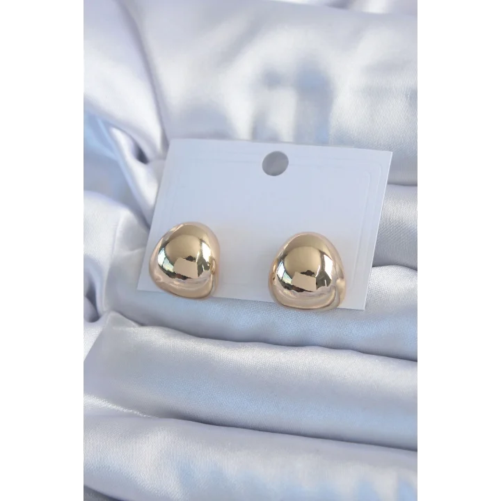 Mey İthalat® Gold Renk Pirinç Kadın Küpe