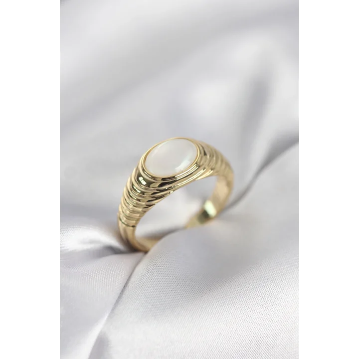 Mey İthalat® Gold Renk Vintage Model Kadın Yüzük