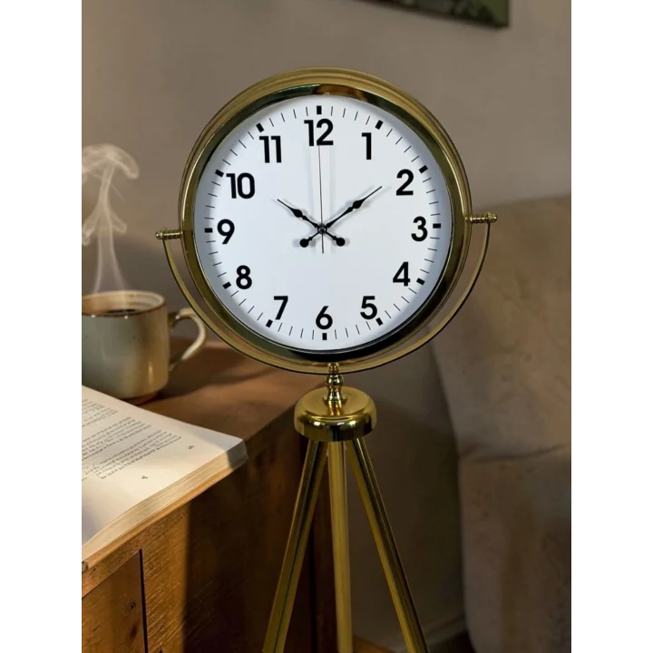 Mey İthalat® Gold Tripod Ayaklı Lüks Saat