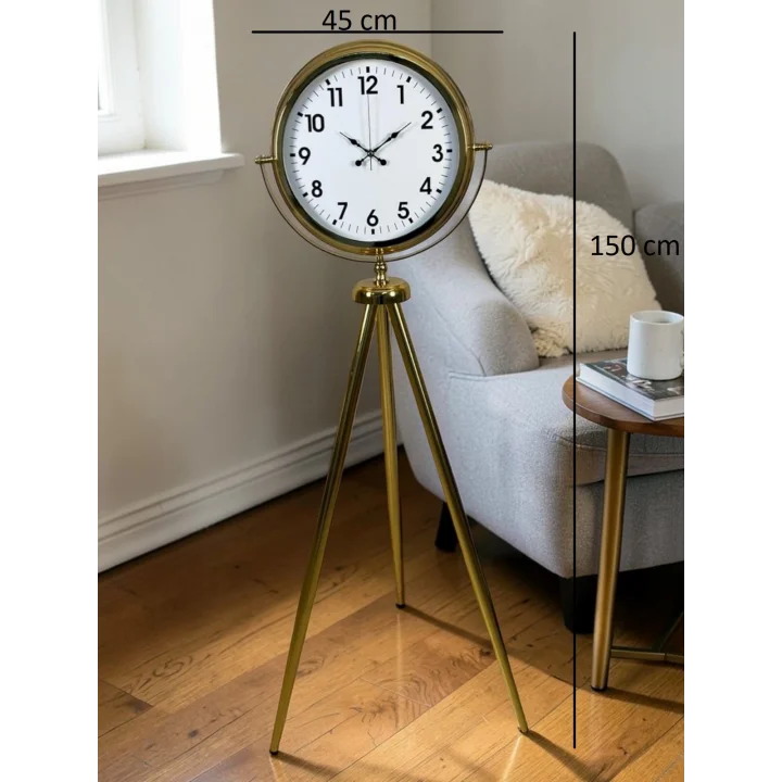 Mey İthalat® Gold Tripod Ayaklı Lüks Saat