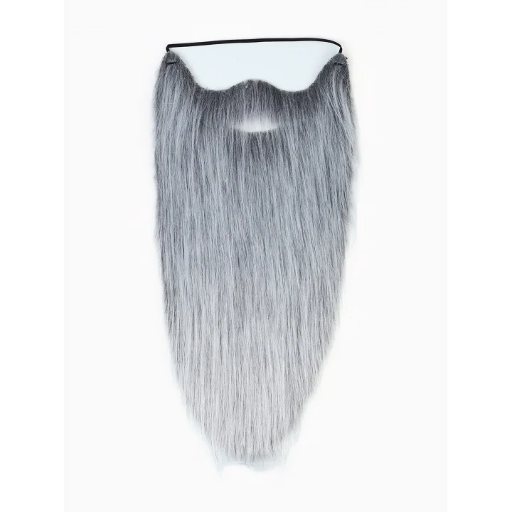 Mey İthalat® Gri Renk Lastikli Uzun Takma Sakal 40 cm