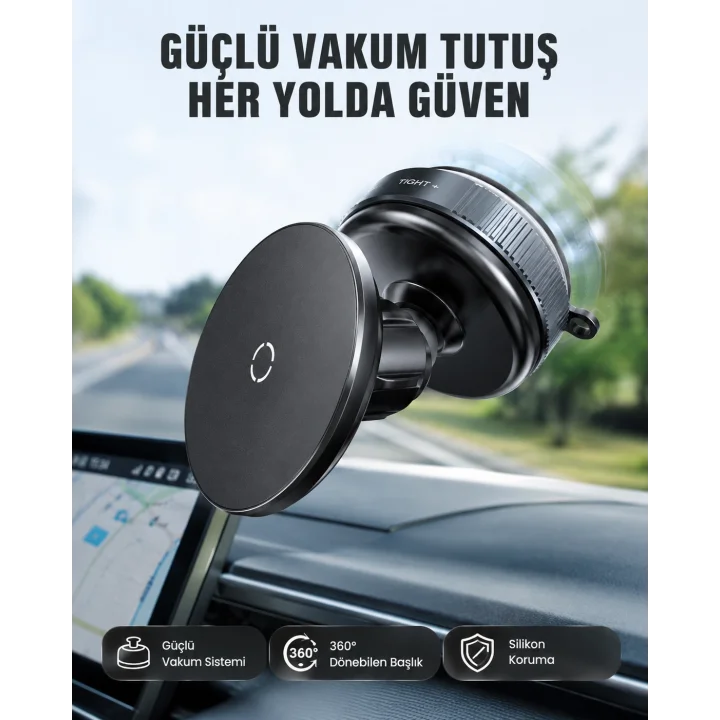 Mey İthalat® Güçlü Manyetik Araç Telefon Tutucu Evrensel Uyumluluk