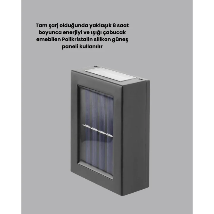 Mey İthalat® Güneş Enerjili LED Duvar Aydınlatması Yeni Nesil
