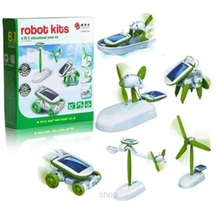 Mey İthalat® Güneş Enerjili Robot Oluşturma Seti (6 in 1)