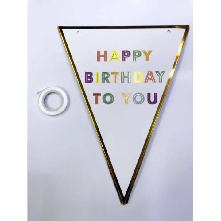Mey İthalat® Happy Birthday To You Flama Bayrak Süsü