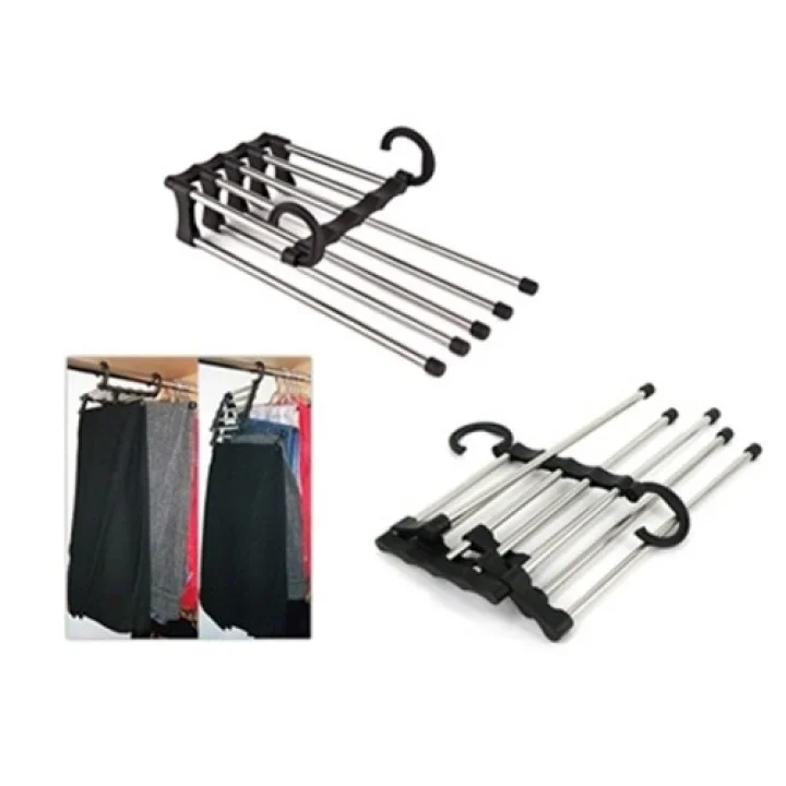 Mey İthalat® Hareketli Pantolon Askılığı 5 in 1