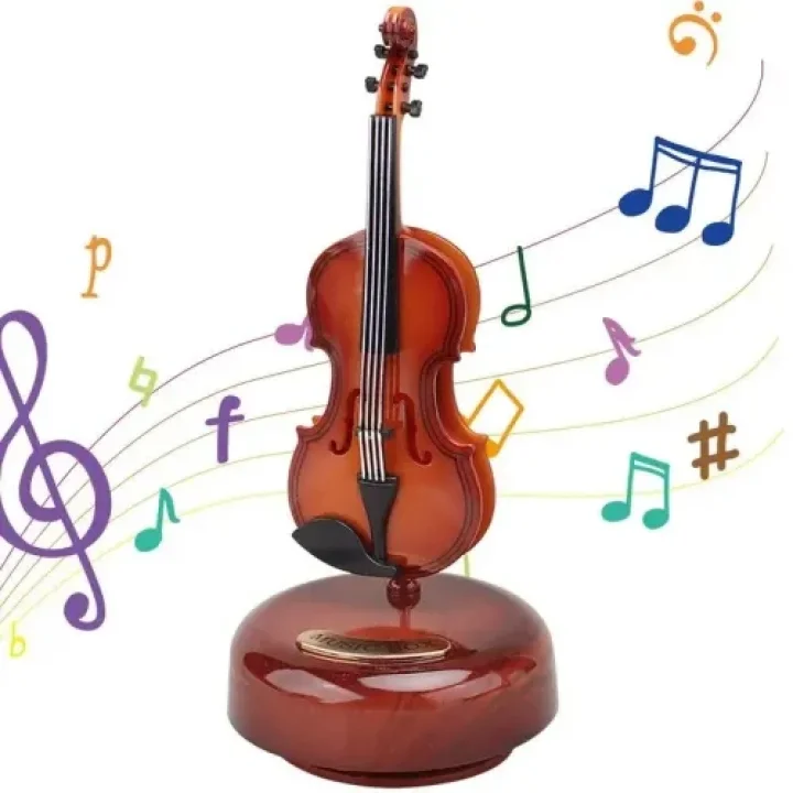 Mey İthalat® Hareketli Violin Müzik Kutusu