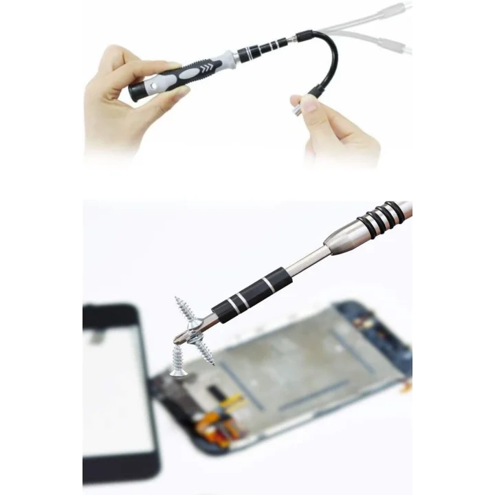 Mey İthalat®  Hassas Tornavida Seti Bilgisayar Pc Telefon Onarım Aracı Seti Manyetik 115 in 1 Tornavida Seti