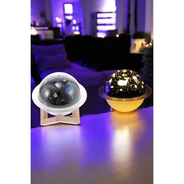 Mey İthalat® Hava Nemlendirici Masa ve Gece Lambası USB Projeksiyon Aromaterapi