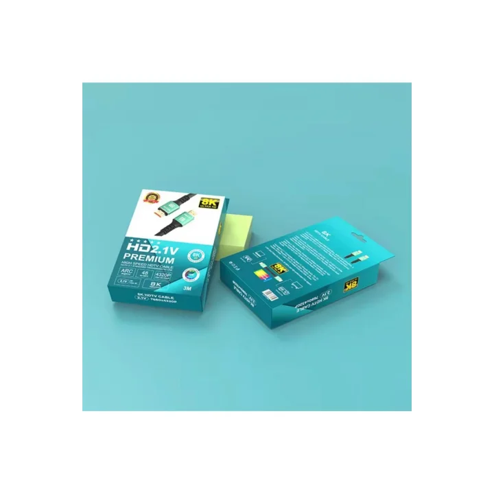 Mey İthalat® HDMI 2.1 Kablo – 8K Ultra HD Görüntü ve Ses Aktarımı 8K 60HZ 4K 120HZ