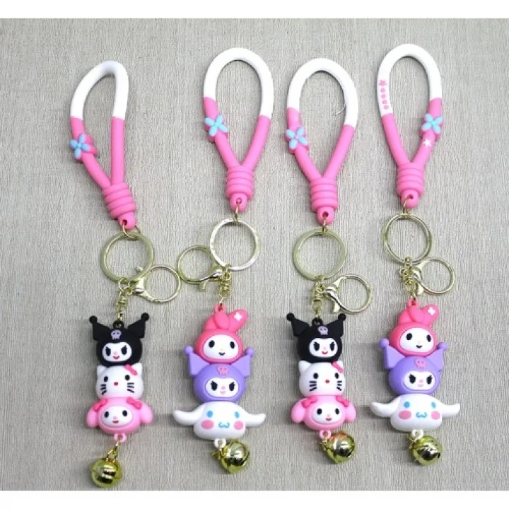 Mey İthalat® Hello Kitty Ve Arkadaşları Silikon Anahtarlık