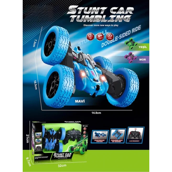Mey İthalat® HG4-04 UK FF ŞARJLI 2.4G 4 TEKER AKROBAT ARABA-VRD