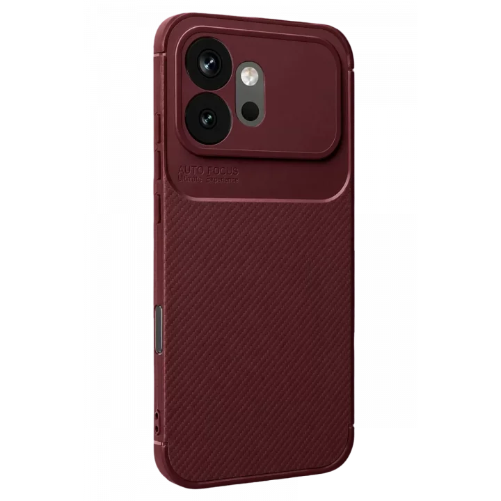 Mey İthalat®  Huawei Honor 600 Auto Focus Karbon Kapak - Bordo