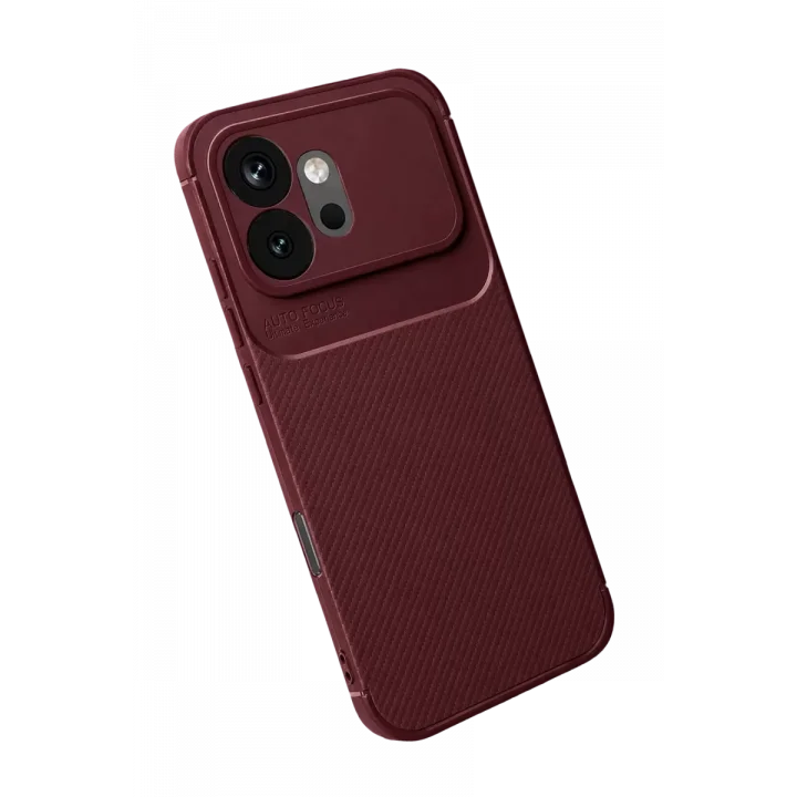 Mey İthalat®  Huawei Honor 600 Auto Focus Karbon Kapak - Bordo
