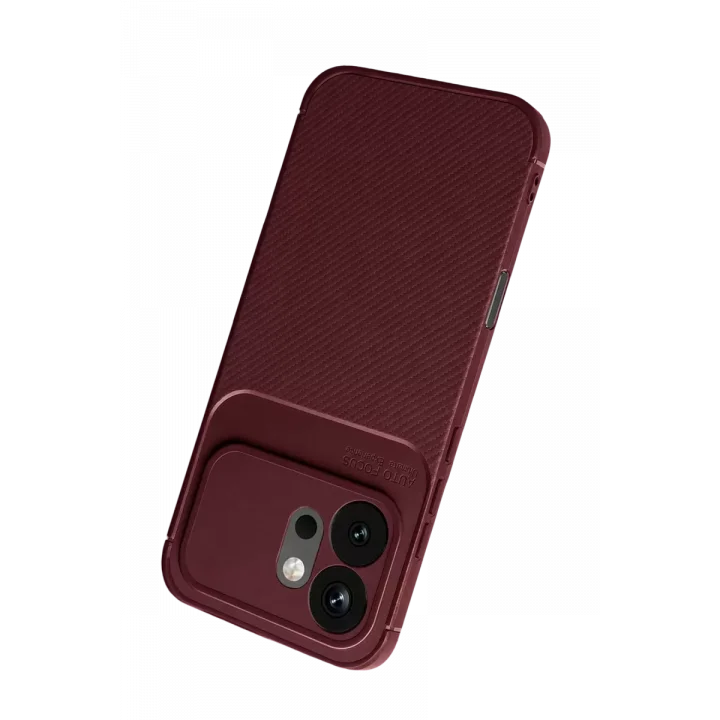 Mey İthalat®  Huawei Honor 600 Auto Focus Karbon Kapak - Bordo