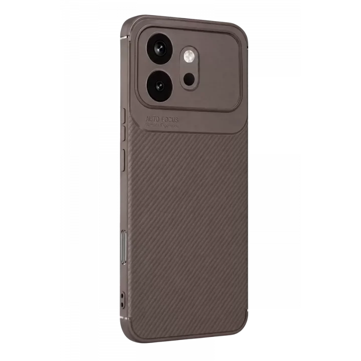 Mey İthalat®  Huawei Honor 600 Auto Focus Karbon Kapak - Gri