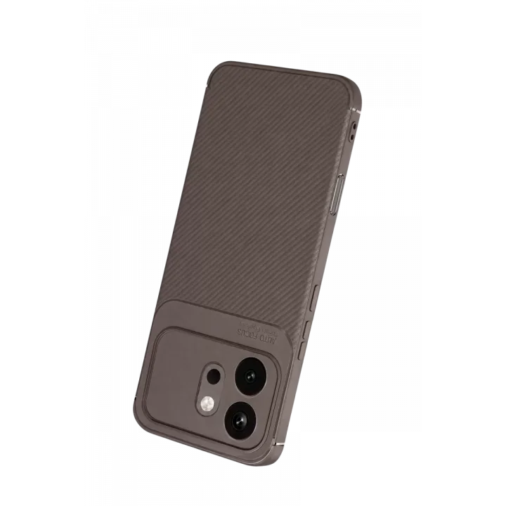Mey İthalat®  Huawei Honor 600 Auto Focus Karbon Kapak - Gri
