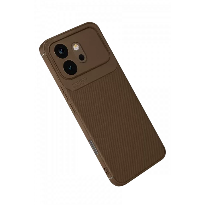 Mey İthalat®  Huawei Honor 600 Auto Focus Karbon Kapak - Kahverengi