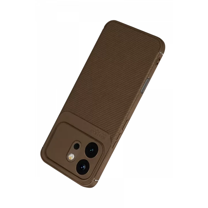 Mey İthalat®  Huawei Honor 600 Auto Focus Karbon Kapak - Kahverengi