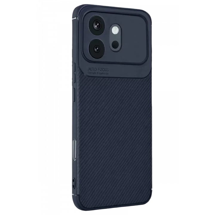 Mey İthalat®  Huawei Honor 600 Auto Focus Karbon Kapak - Lacivert
