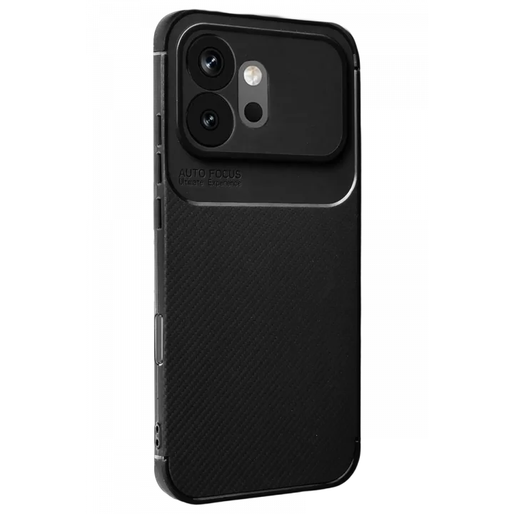 Mey İthalat®  Huawei Honor 600 Auto Focus Karbon Kapak - Siyah
