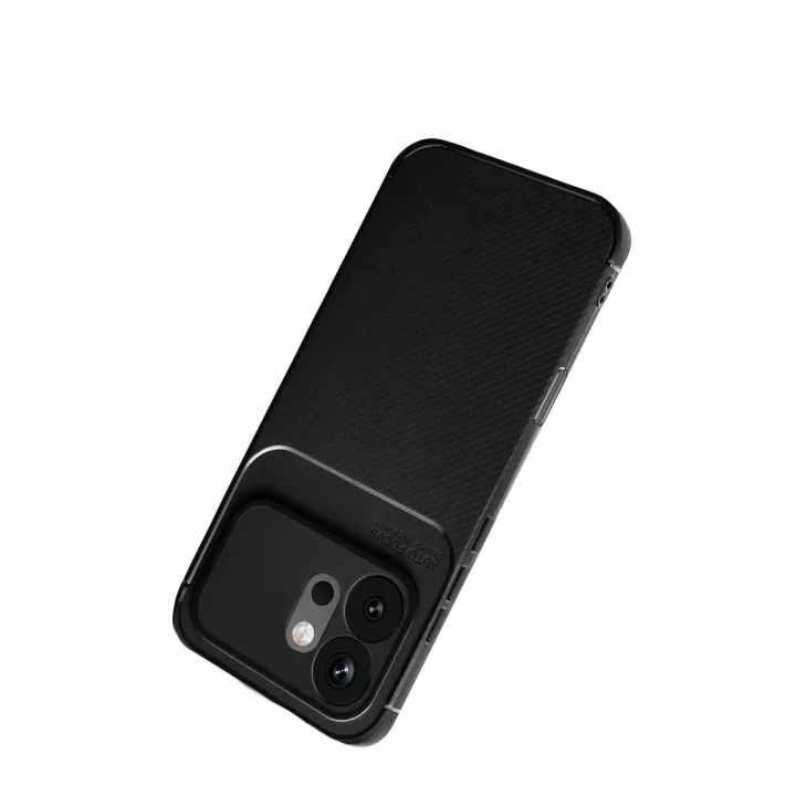 Mey İthalat®  Huawei Honor 600 Auto Focus Karbon Kapak - Siyah