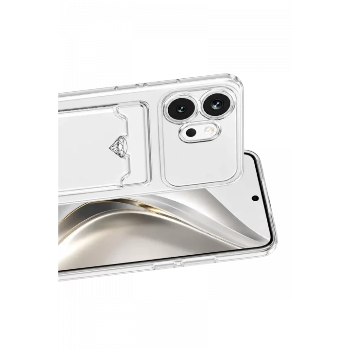 Mey İthalat®  Huawei Honor 600 Kart Şeffaf Silikon - Şeffaf