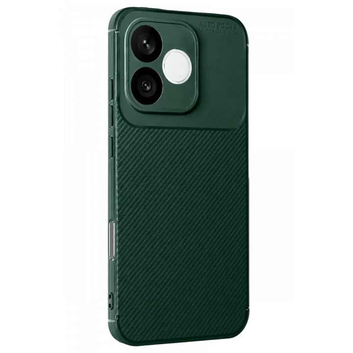 Mey İthalat®  Huawei Honor 600 Lite Auto Focus Karbon Kapak - Koyu Yeşil