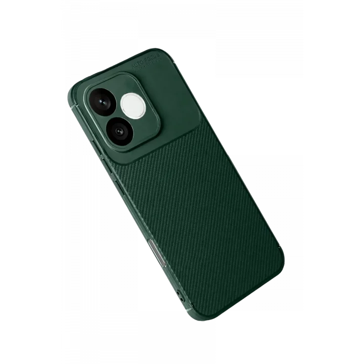 Mey İthalat®  Huawei Honor 600 Lite Auto Focus Karbon Kapak - Koyu Yeşil