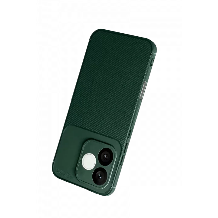 Mey İthalat®  Huawei Honor 600 Lite Auto Focus Karbon Kapak - Koyu Yeşil