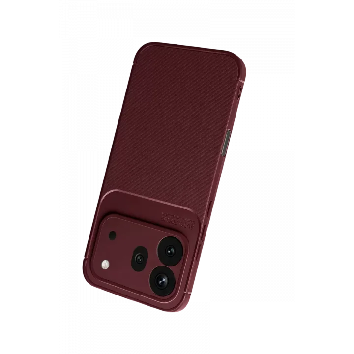 Mey İthalat®  Huawei Honor 600 Pro Auto Focus Karbon Kapak - Bordo