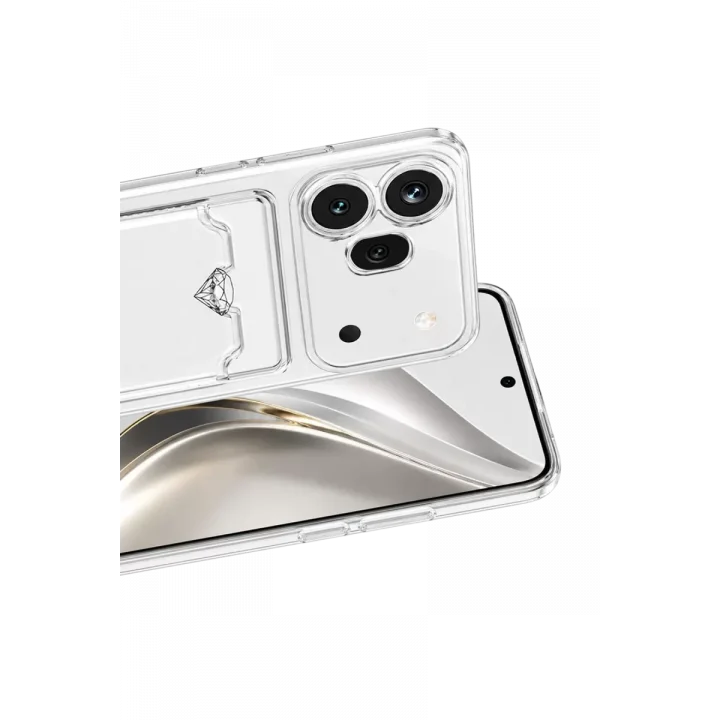 Mey İthalat®  Huawei Honor 600 Pro Kart Şeffaf Silikon - Şeffaf