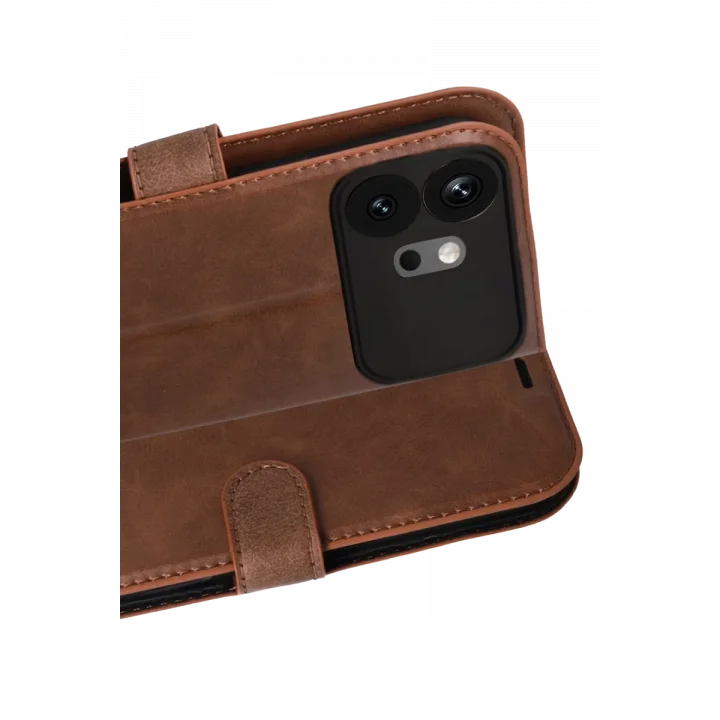 Mey İthalat®  Huawei Honor 600 Trend S Plus Kapaklı Kılıf - Taba