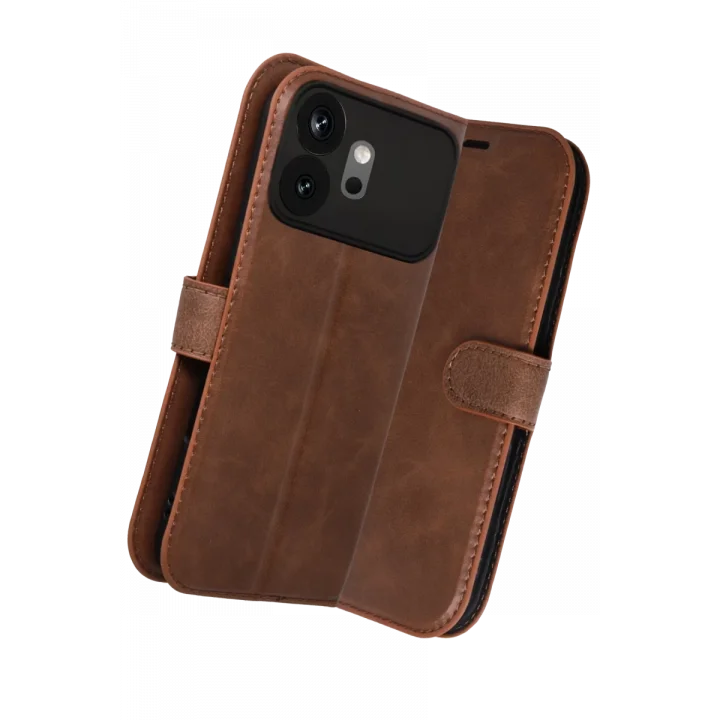 Mey İthalat®  Huawei Honor 600 Trend S Plus Kapaklı Kılıf - Taba