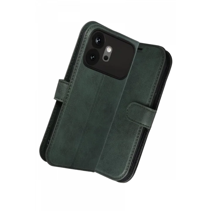 Mey İthalat®  Huawei Honor 600 Trend S Plus Kapaklı Kılıf - Yeşil
