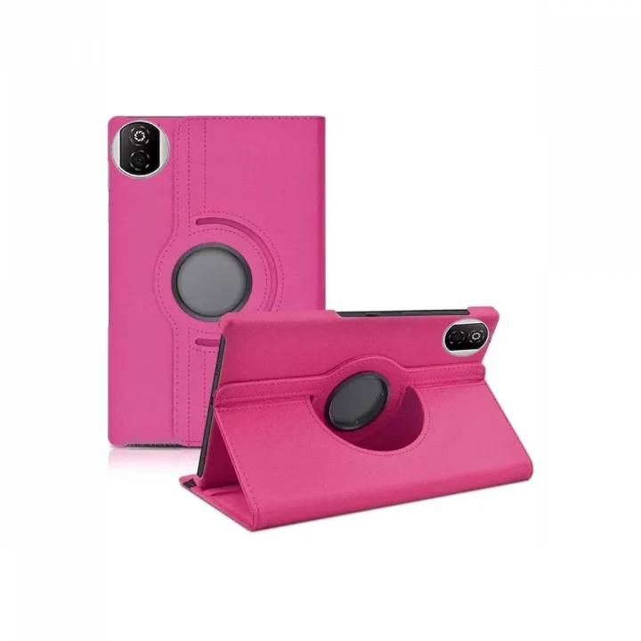 Mey İthalat®  Huawei Honor Pad X7 360 Tablet Deri Kılıf - Pembe