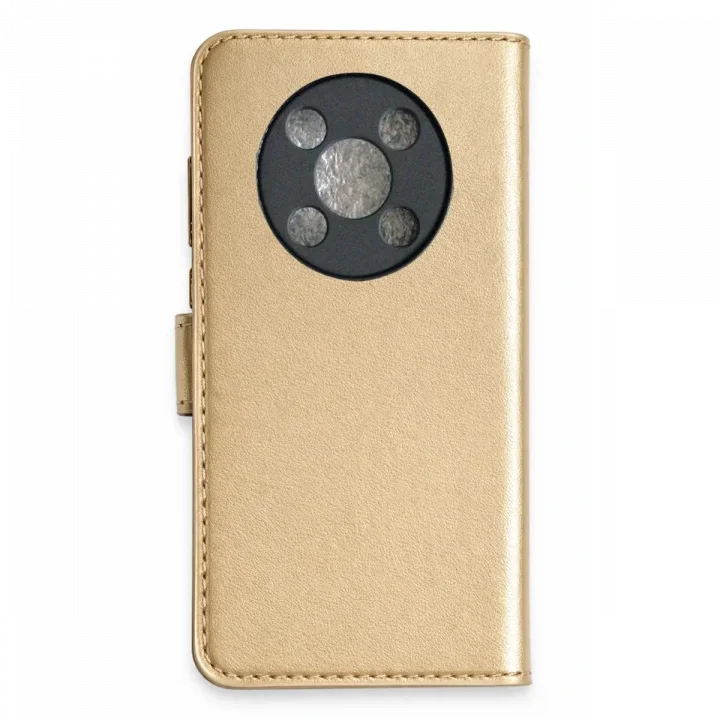 Mey İthalat®  Huawei Nova Y90 Trend S Plus Kapaklı Kılıf - Gold