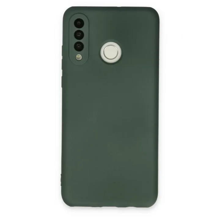 Mey İthalat®  Huawei P30 Lite Kılıf Nano içi Kadife Silikon - Koyu Yeşil