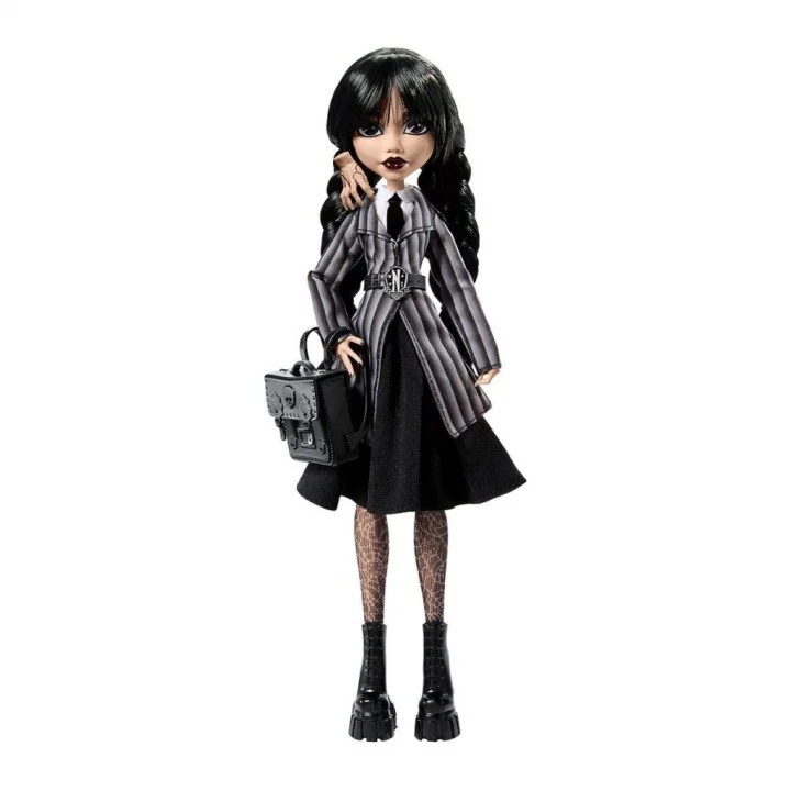 Mey İthalat®  HXJ04 Monster High Wednesday Okul Üniformalı Bebek