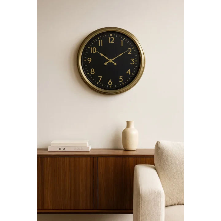 Mey İthalat® İhtişam Eskitme 40 Cm Metal Duvar Saati