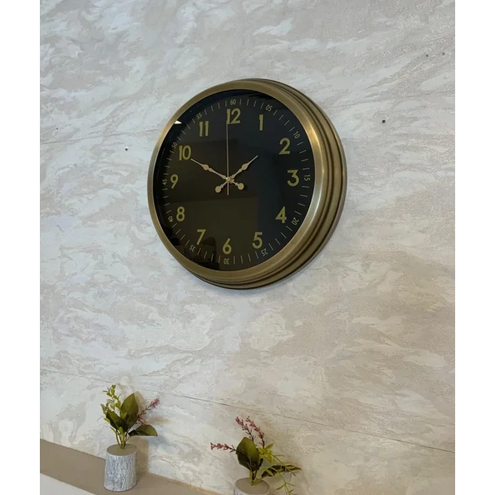 Mey İthalat® İhtişam Eskitme 40 Cm Metal Duvar Saati