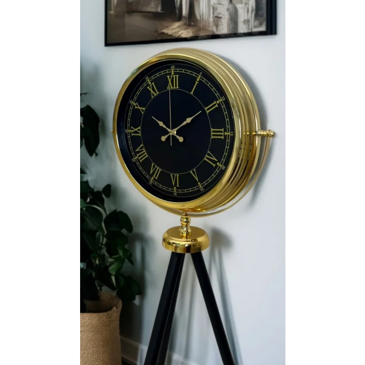 Mey İthalat® İhtişam Gold Tripod Ayaklı Saat