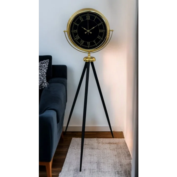 Mey İthalat® İhtişam Gold Tripod Ayaklı Saat