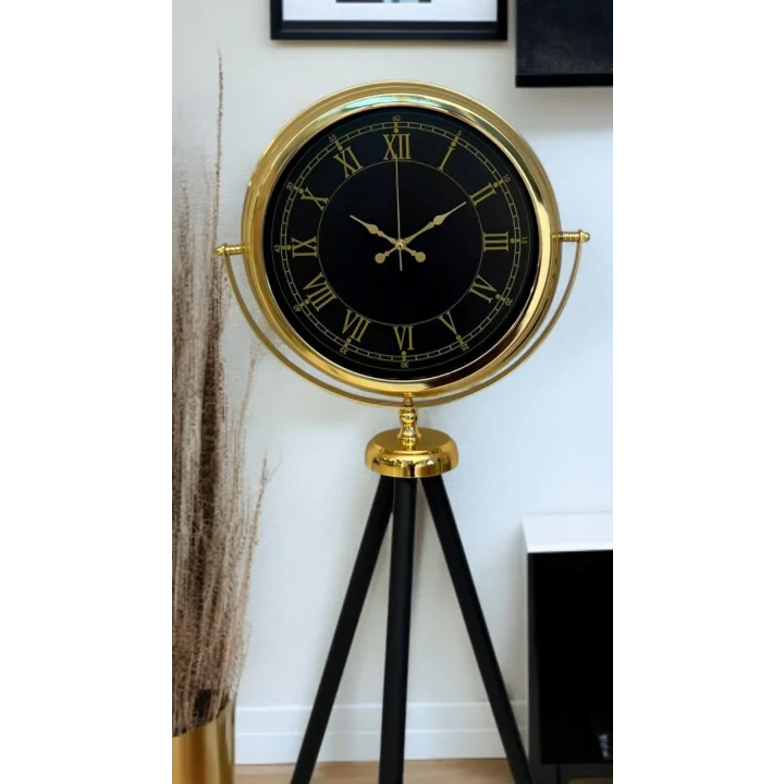 Mey İthalat® İhtişam Gold Tripod Ayaklı Saat