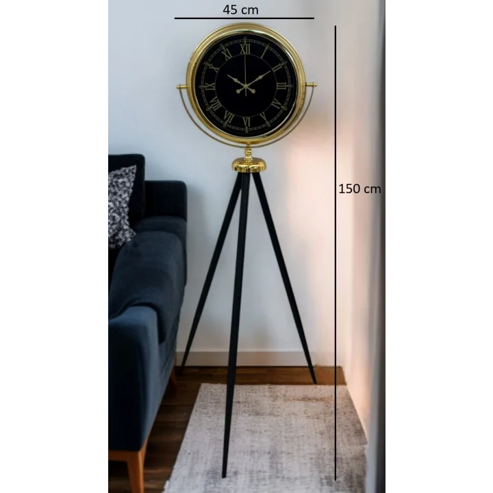 Mey İthalat® İhtişam Gold Tripod Ayaklı Saat