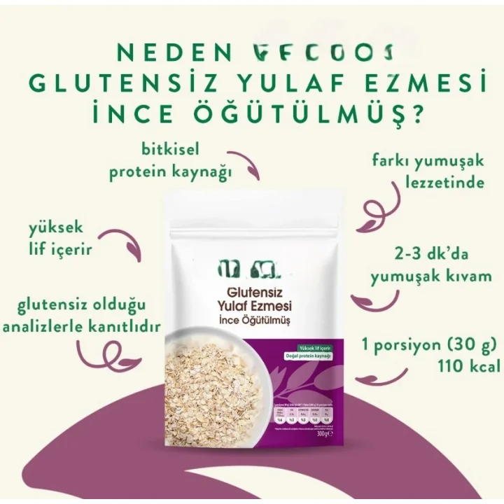 Mey İthalat® İnce Öğütülmüş Glutensiz Yulaf Ezmesi 300 Gr
