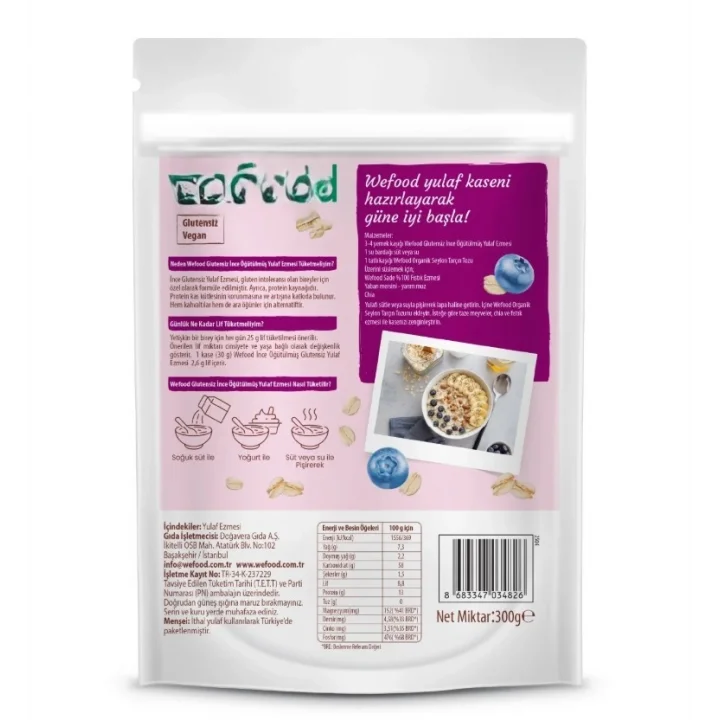 Mey İthalat® İnce Öğütülmüş Glutensiz Yulaf Ezmesi 300 Gr