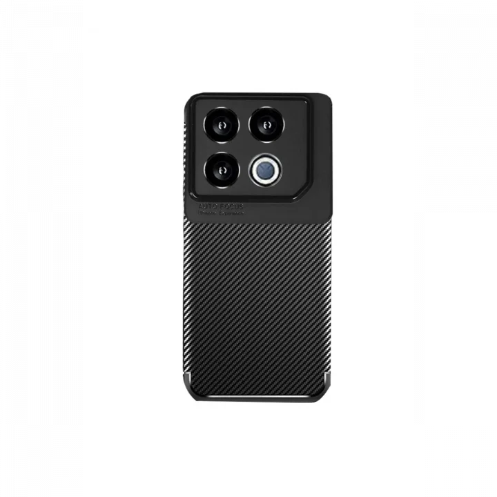 Mey İthalat®  İnfinix GT 20 Pro Kılıf Auto Focus Karbon Kapak - Siyah