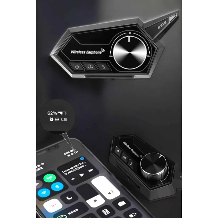 Mey İthalat® Intercom Kask Kulaklığı ANC Özelliği Yüksek Ses Kaliteli Bluetooth Kulaklık